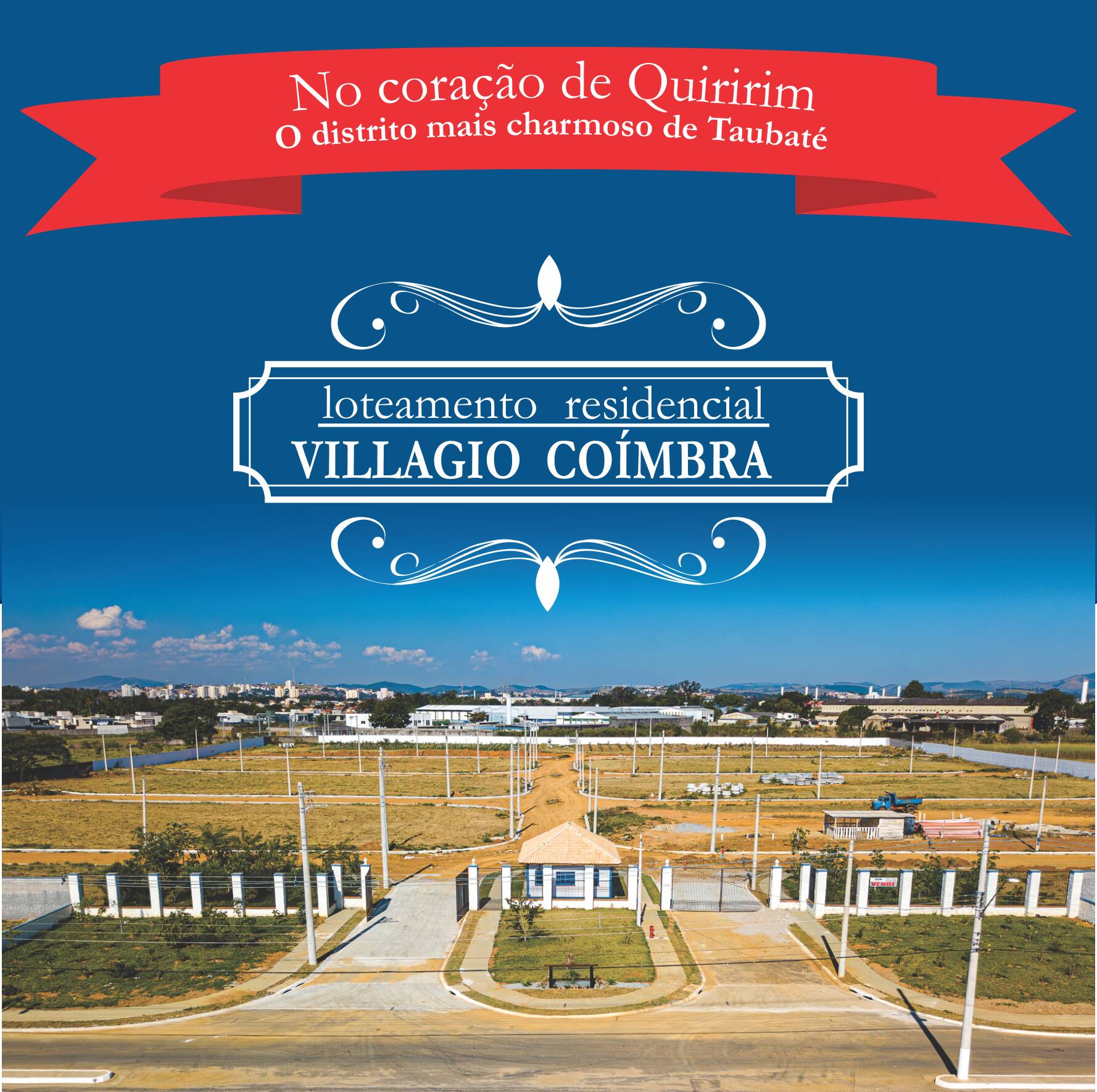 Terreno à venda Residencial Villagio Coimbra em Quiririm, Taubaté 152m2