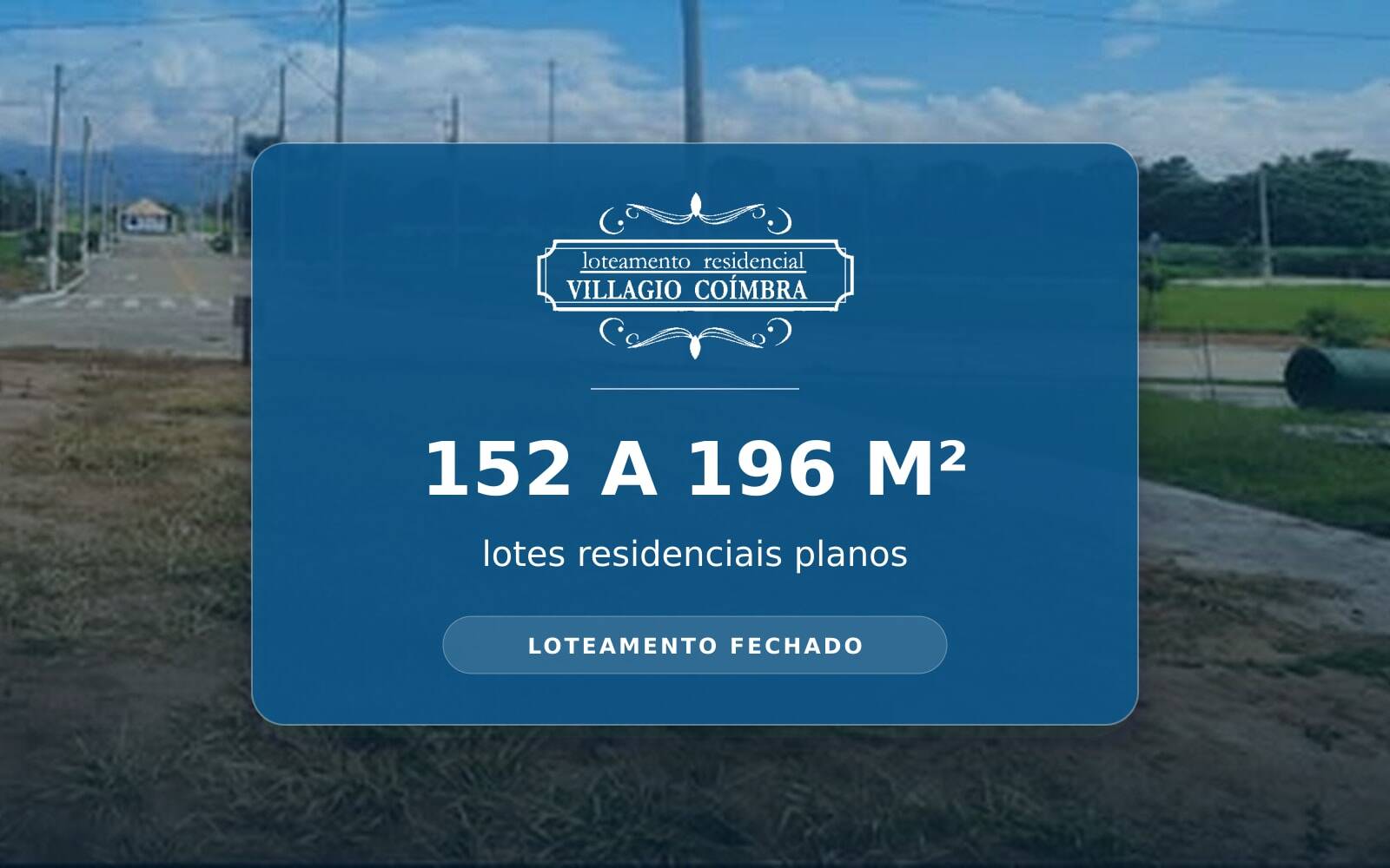 Terreno à venda Residencial Villagio Coimbra em Quiririm, Taubaté 152m2
